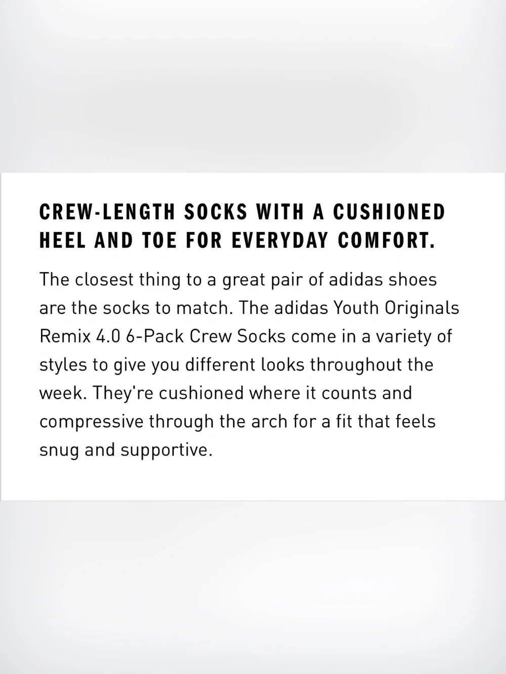 YOUTH ORIGINALS REMIX 4.0 6-PACK CREW SOCKS White / Pink Fusion / Ash Blue